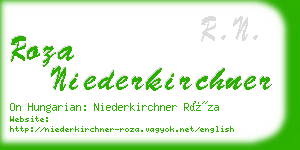 roza niederkirchner business card